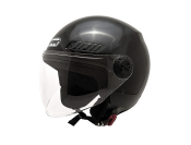 ModCycles - Open Face MMG Helmet. Model Kioto. Color: Shiny Black. DOT APPROVED
